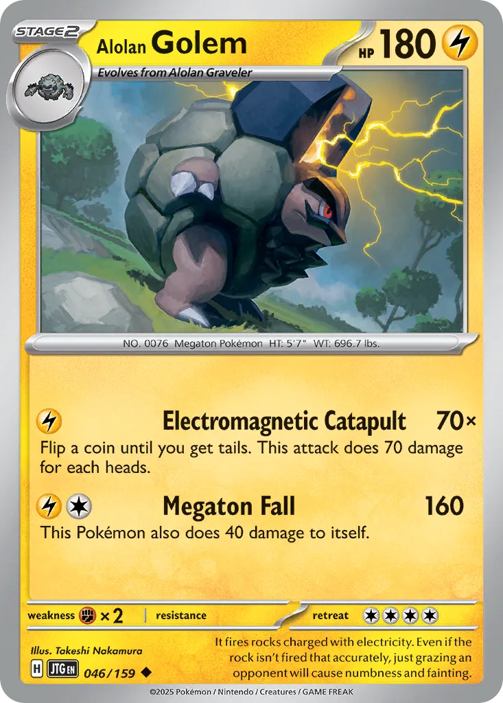 Alolan Golem #46, Journey Together Reverse Holo