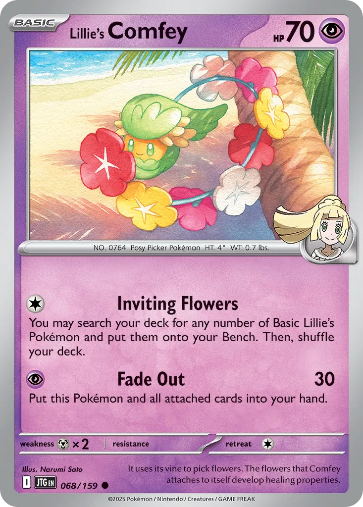 Lillie's Comfey #68, Journey Together Reverse Holo