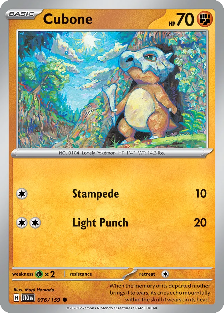 Cubone #76, Journey Together Reverse Holo