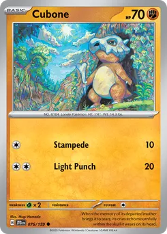 Cubone #76, Reverse Holo