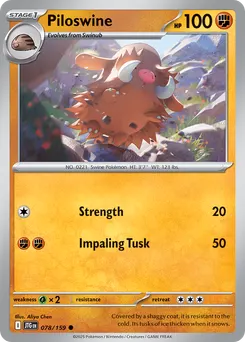Piloswine #78, Reverse Holo