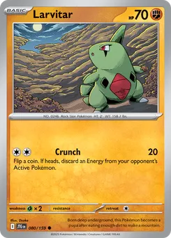 Larvitar #80, Reverse Holo