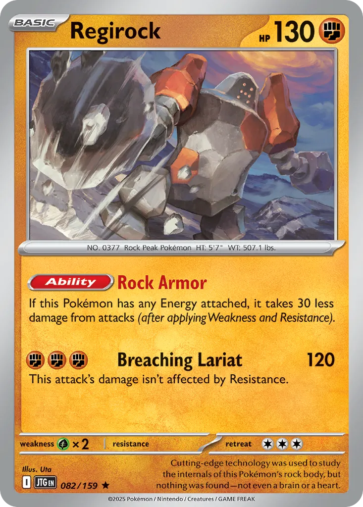 Regirock #82, Journey Together Reverse Holo