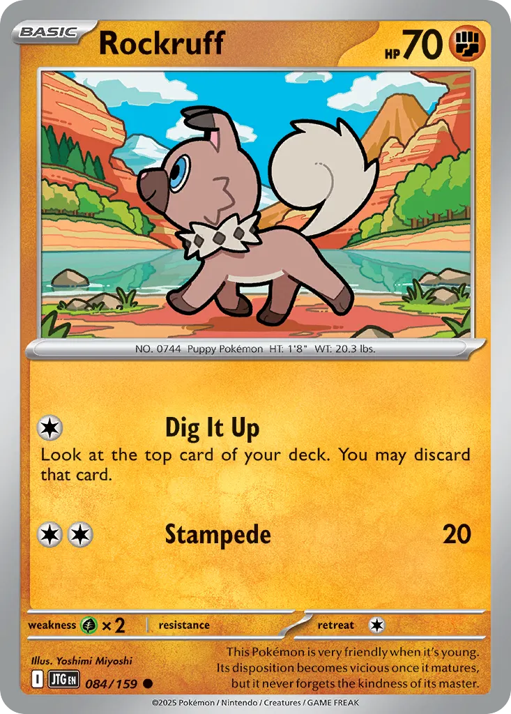 Rockruff #84, Journey Together Reverse Holo