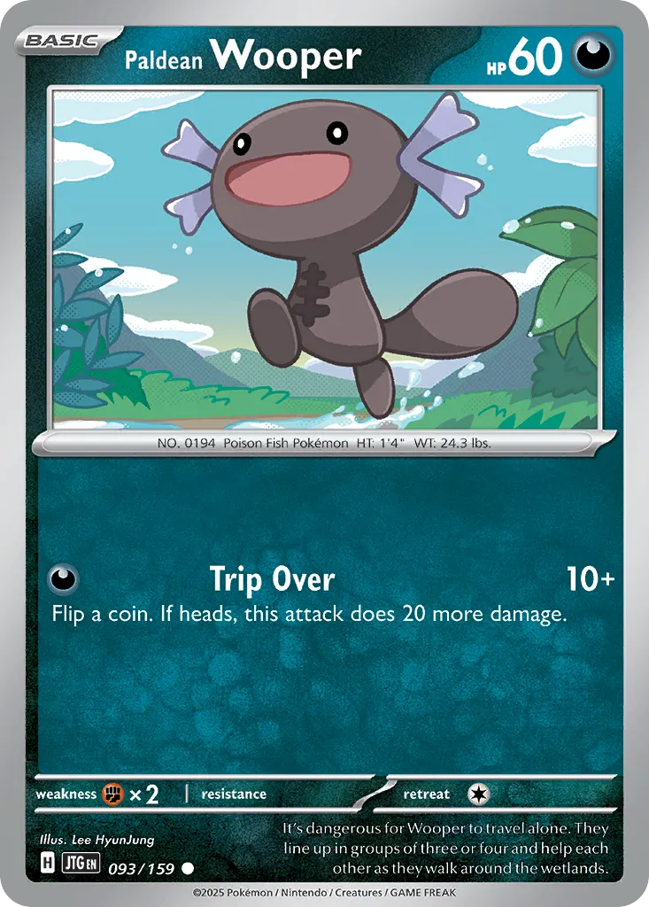 Paldean Wooper #93, Journey Together Reverse Holo