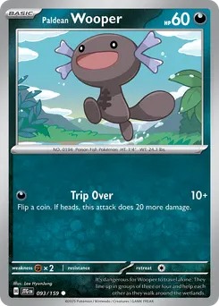 Paldean Wooper #93, Reverse Holo