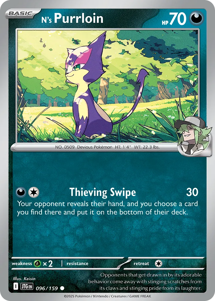 N's Purrloin #96, Journey Together Reverse Holo