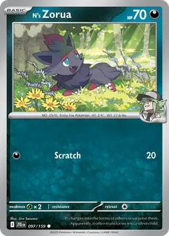 N's Zorua #97, Reverse Holo