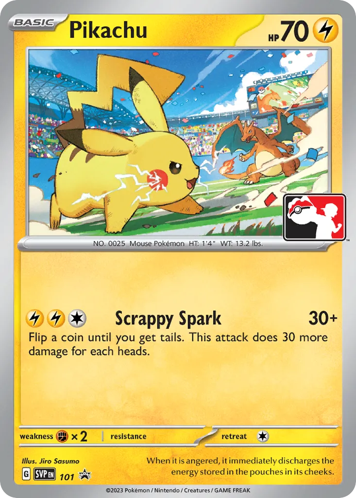 Pikachu #101, Scarlet & Violet Black Star Promos Play! Pokemon Event Exclusive