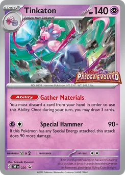 Tinkaton #20, Paldea Evolved Prerelease