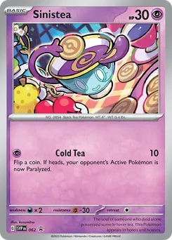 Sinistea #62, Scarlet & Violet Black Star Promos