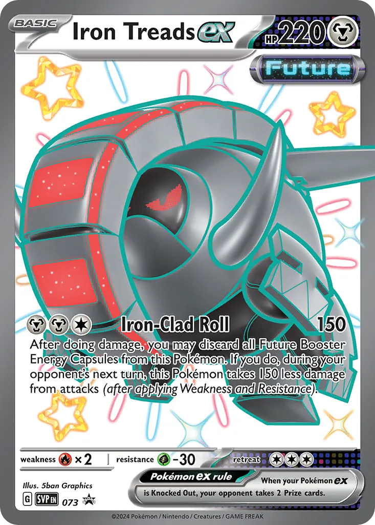 Iron Treads ex #73, Scarlet & Violet Black Star Promos Paldean Fates Tin