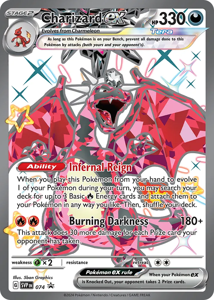 Charizard ex #74, Scarlet & Violet Black Star Promos Paldean Fates Tin