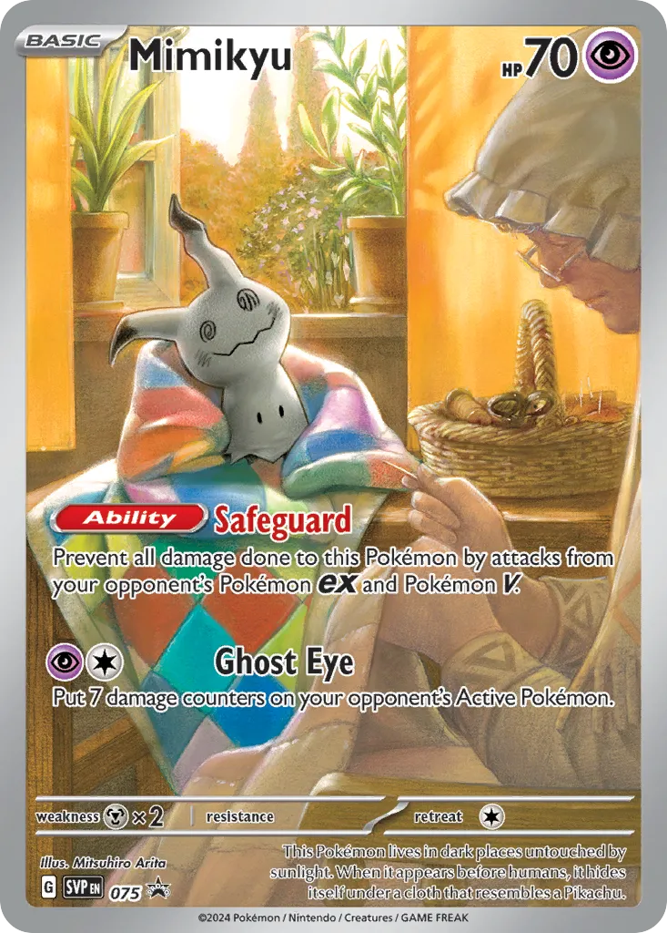 Mimikyu #75, Scarlet & Violet Black Star Promos Paldean Fates Elite Trainer Box