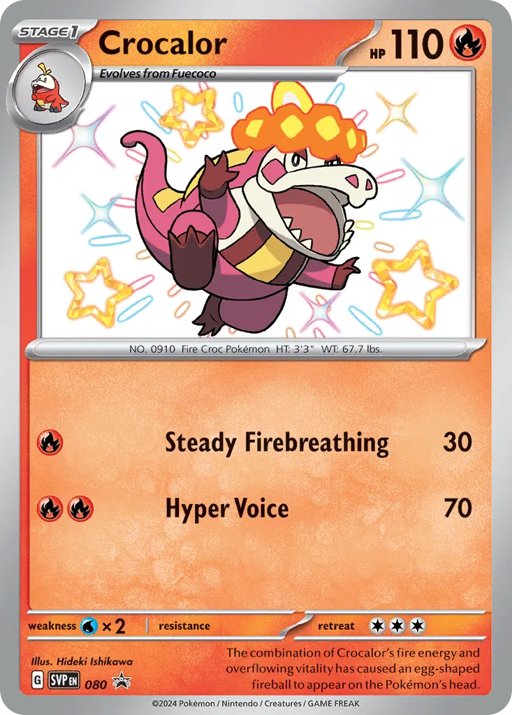 Crocalor #80, Scarlet & Violet Black Star Promos Paldean Fates Skeledirge EX Premium Collection