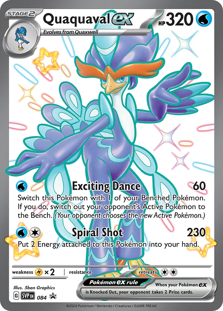 Quaquaval ex #84, Scarlet & Violet Black Star Promos Paldean Fates Quaquaval EX Premium Collection