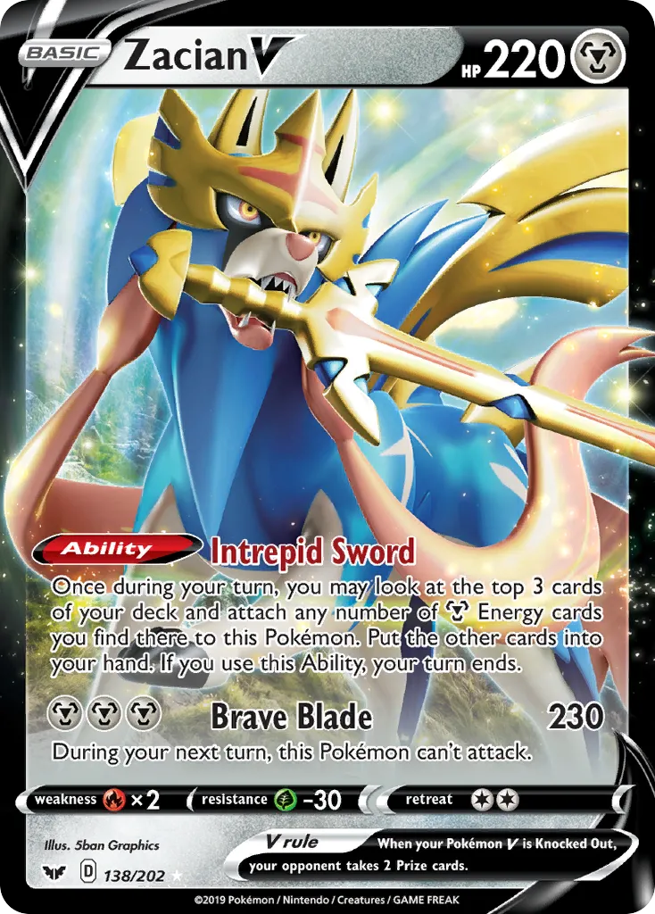 Zacian V #138, Sword & Shield