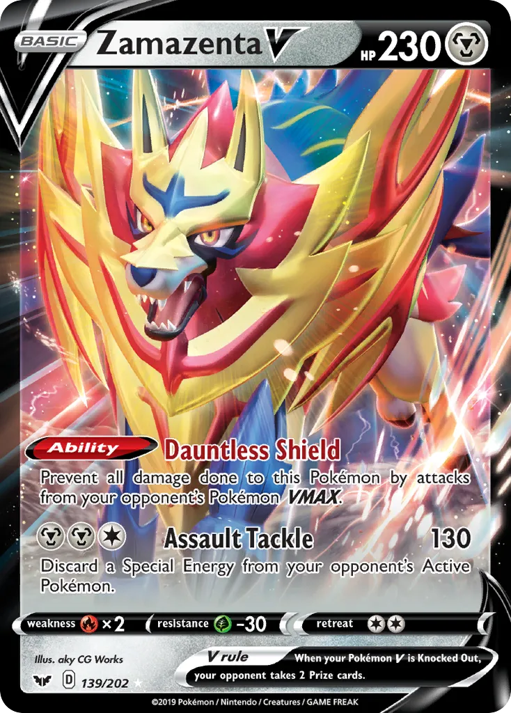 Zamazenta V #139, Sword & Shield Galar Collection-Jumbo