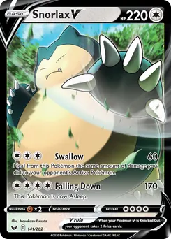 Snorlax V #141, Sword & Shield Stamp Gift-Jumbo