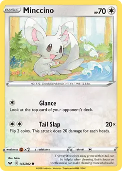 Minccino #145, Sword & Shield