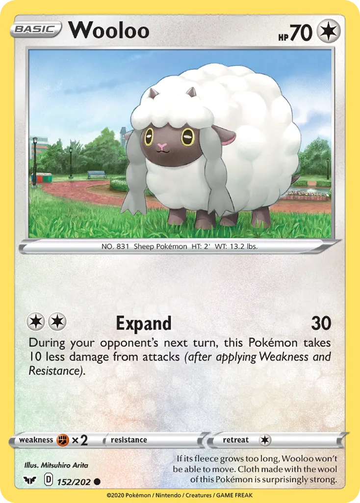 Wooloo #152, Sword & Shield Reverse Foil