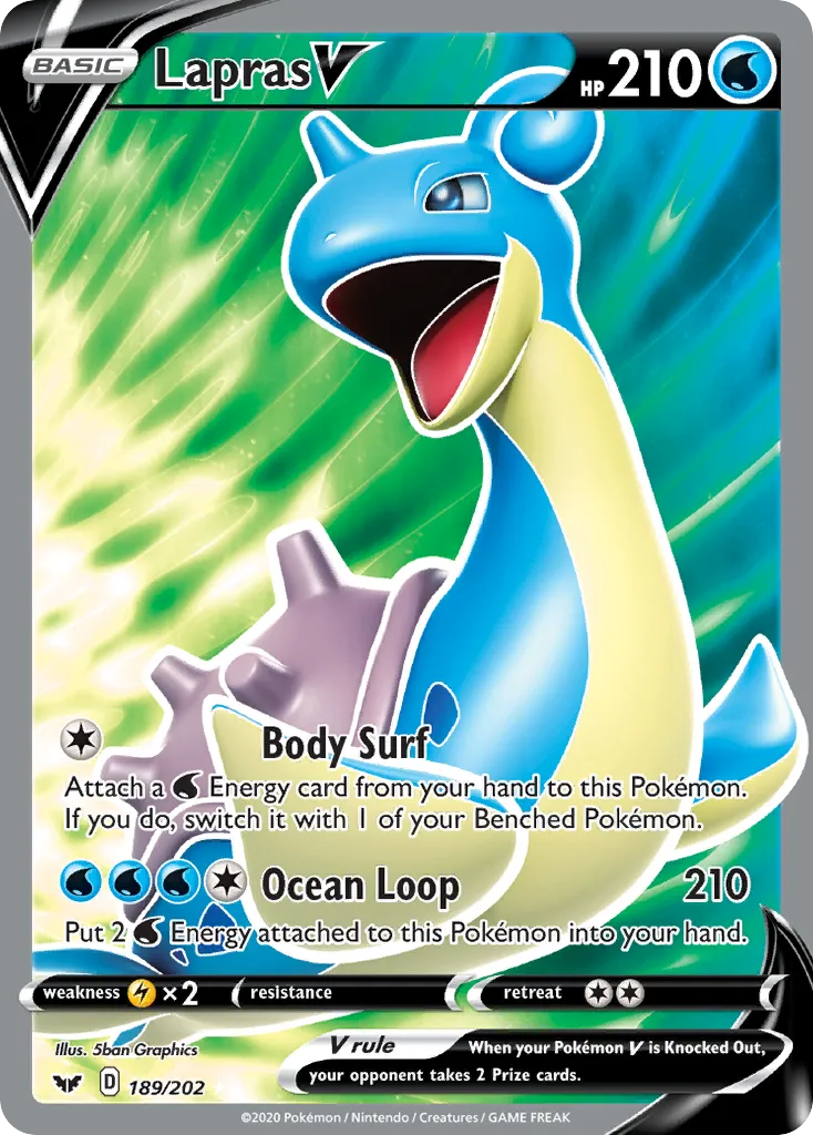 Lapras V #189, Sword & Shield