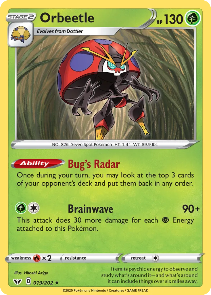 Orbeetle #19, Sword & Shield Reverse Foil