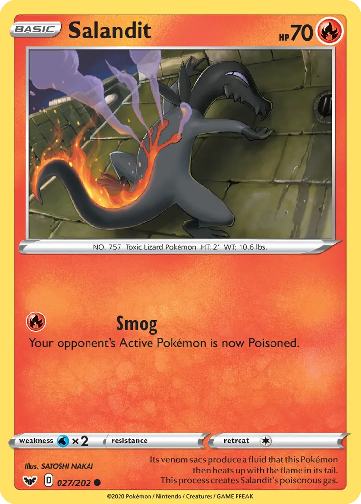 Salandit #27, Sword & Shield Reverse Foil