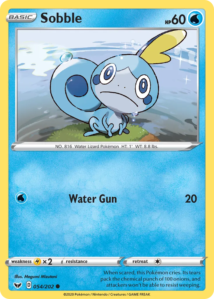Sobble #54, Sword & Shield Reverse Foil