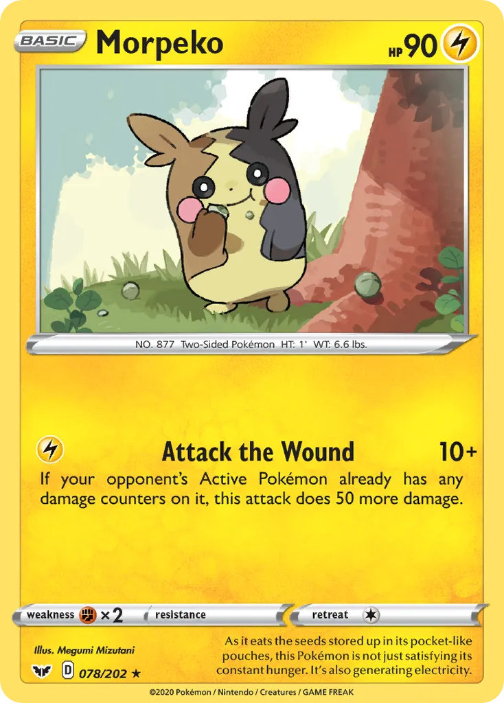 Morpeko #78, Sword & Shield Reverse Foil