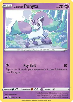 Galarian Ponyta #81, Reverse Foil