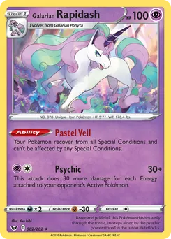 Galarian Rapidash #82, Reverse Foil