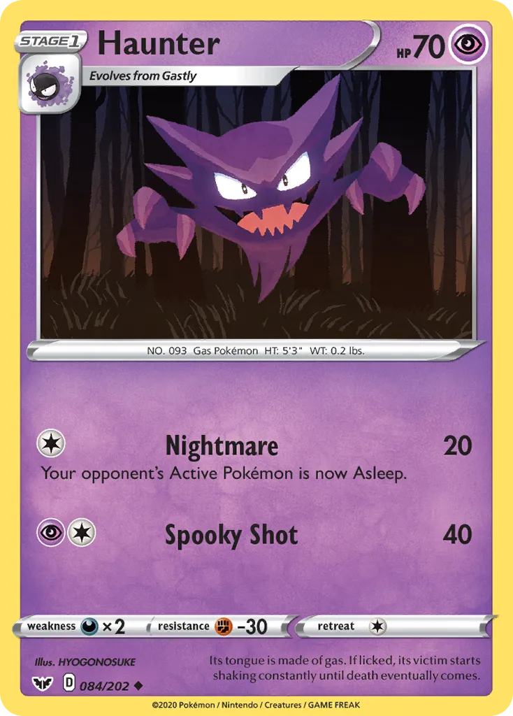 Haunter #84, Sword & Shield Reverse Foil