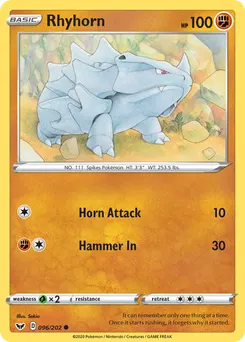 Rhyhorn #96, Standard