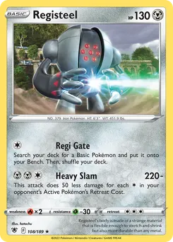 Registeel #108, Reverse Foil