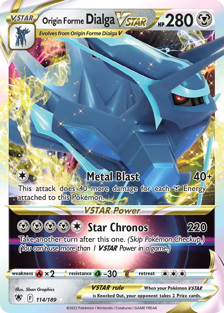 Origin Forme Dialga VSTAR #114, Astral Radiance