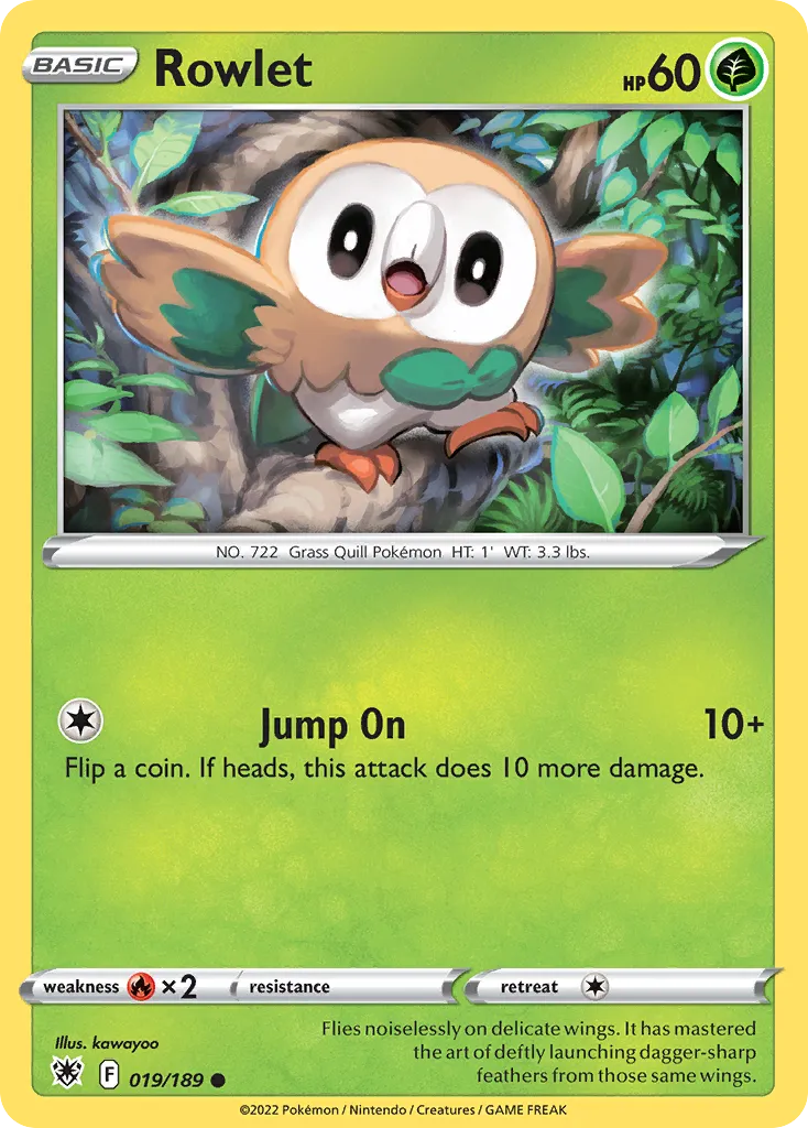 Rowlet #19, Astral Radiance Reverse Foil