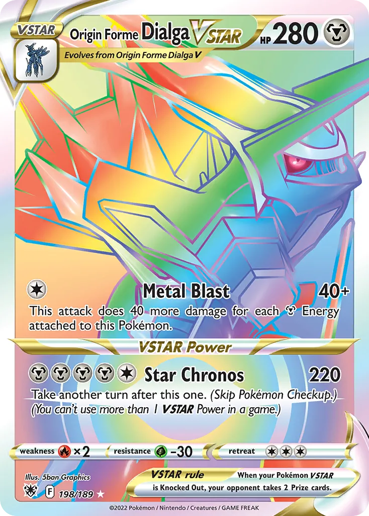 Origin Forme Dialga VSTAR #198, Astral Radiance Secret