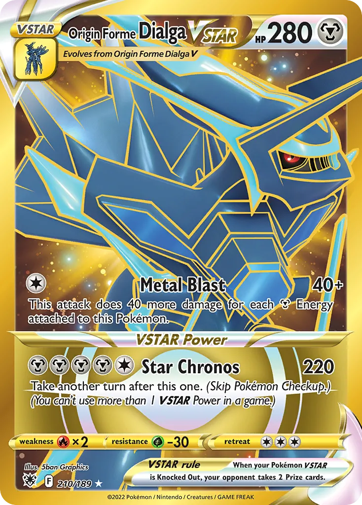 Origin Forme Dialga VSTAR #210, Astral Radiance Secret
