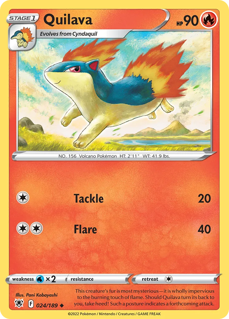 Quilava #24, Astral Radiance Reverse Foil