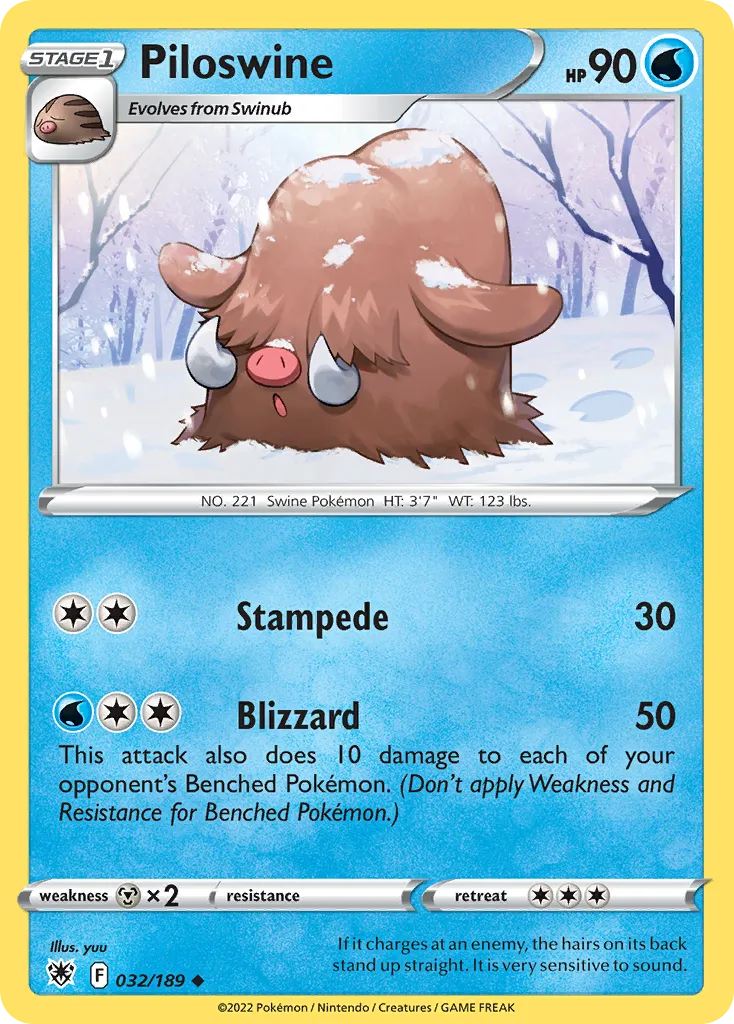 Piloswine #32, Astral Radiance Reverse Foil