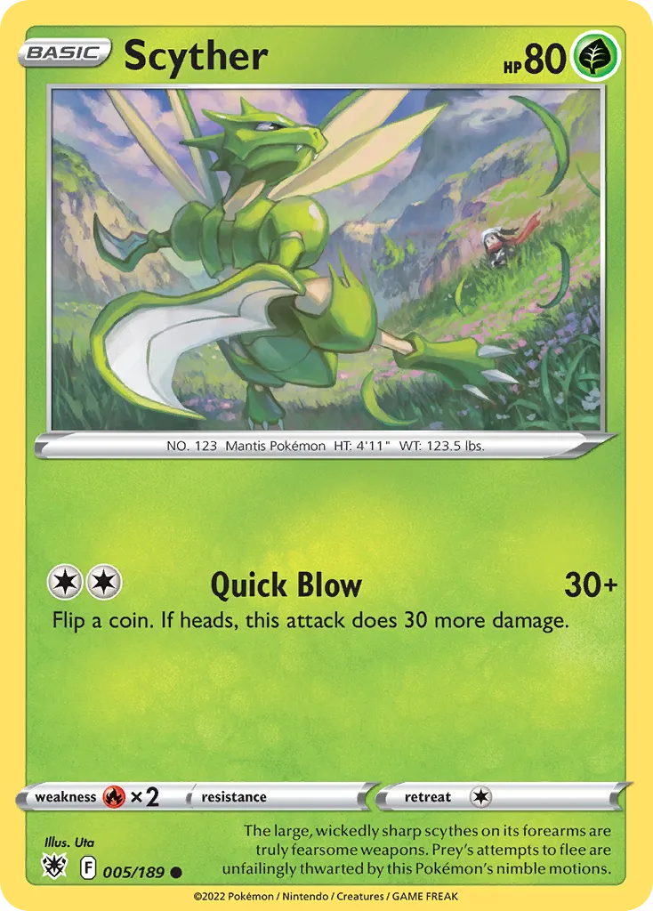 Scyther #5, Astral Radiance Reverse Foil