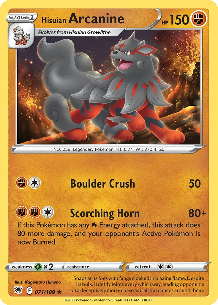 Hisuian Arcanine #71, Astral Radiance