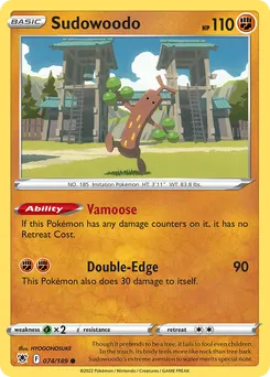 Sudowoodo #74, Reverse Foil