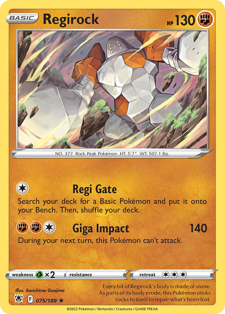 Regirock #75, Astral Radiance Reverse Foil