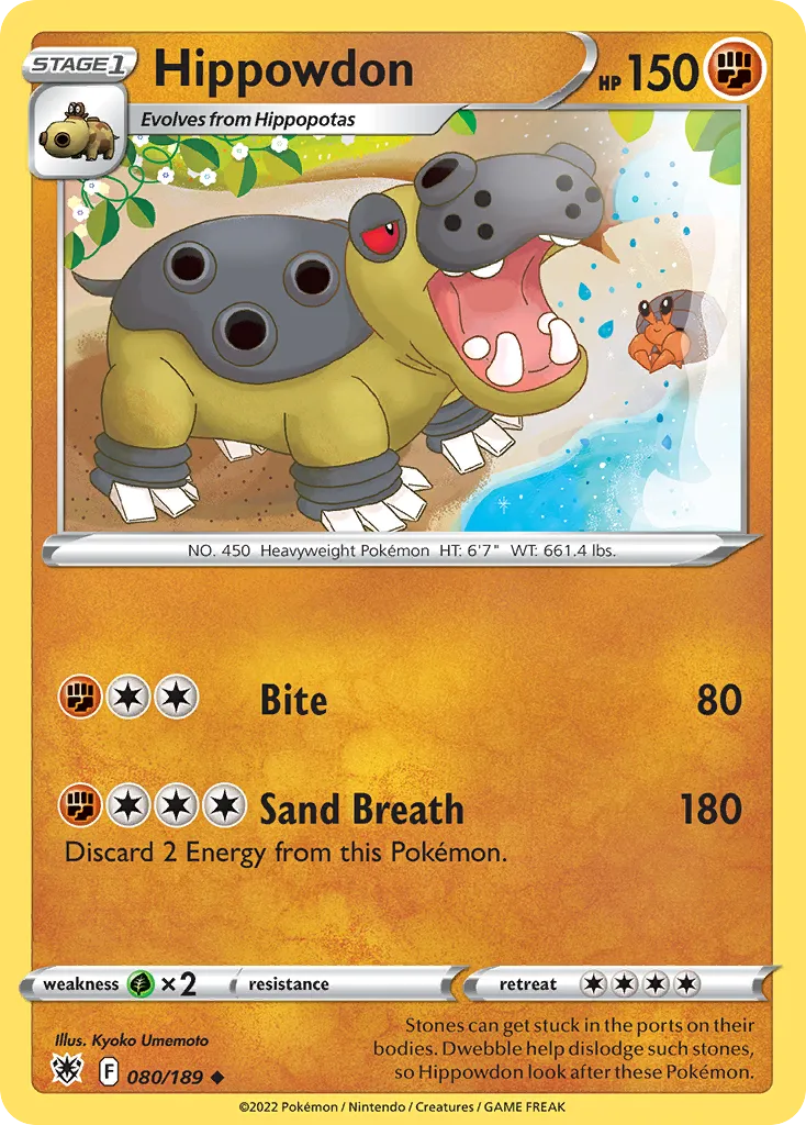 Hippowdon #80, Astral Radiance Reverse Foil
