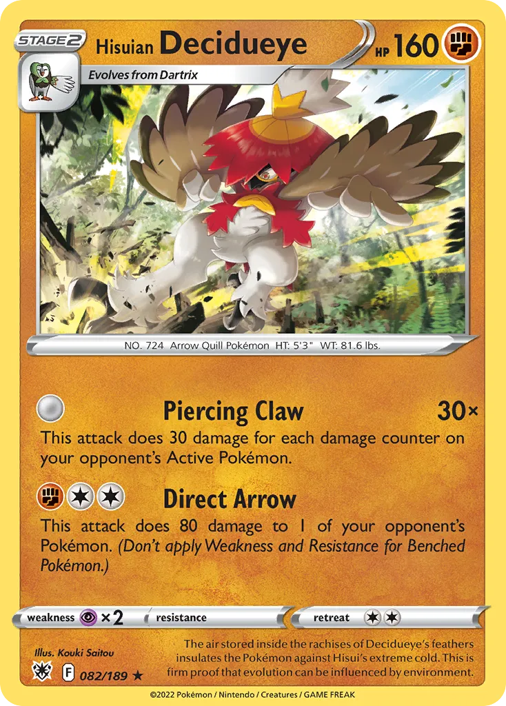 Hisuian Decidueye #82, Astral Radiance