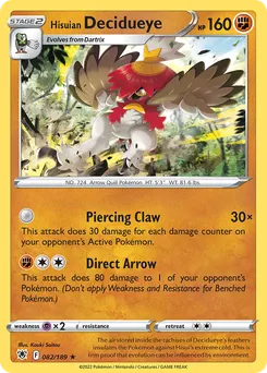 Hisuian Decidueye #82, Reverse Foil