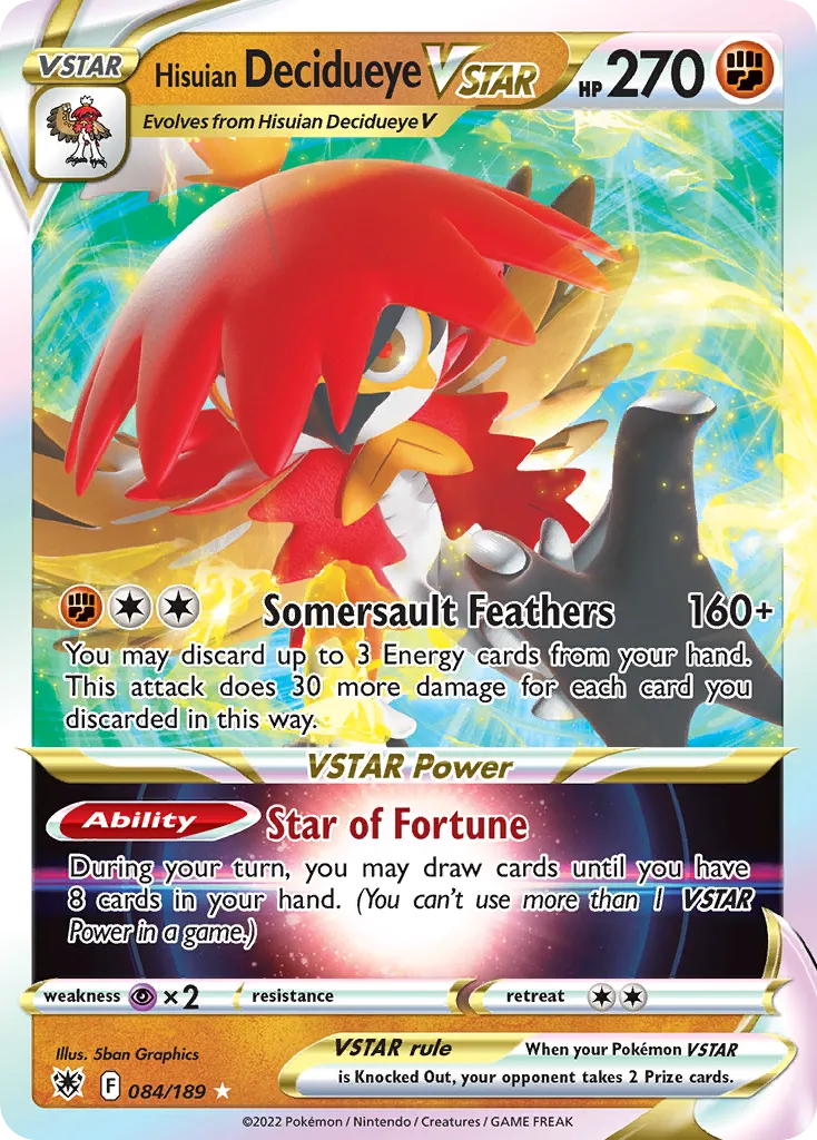 Hisuian Decidueye VSTAR #84, Astral Radiance