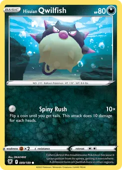 Hisuian Qwilfish #89, Reverse Foil
